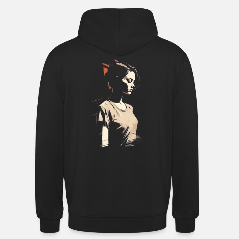 Perdu dans l’instant - Sweat-shirt à capuche unisexe - noir