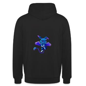 Créature Bleu - Sweat-shirt à capuche unisexe - noir - Dos - Michal (187cm)