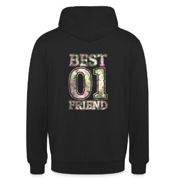 Best Friend - Unisex Hoodie - Schwarz - Hinten - Michal (187cm)