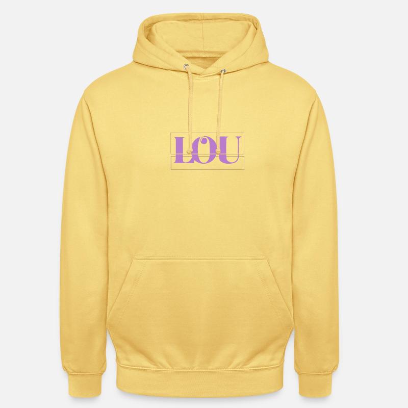 Lou - Sweat-shirt à capuche unisexe - jaune citron