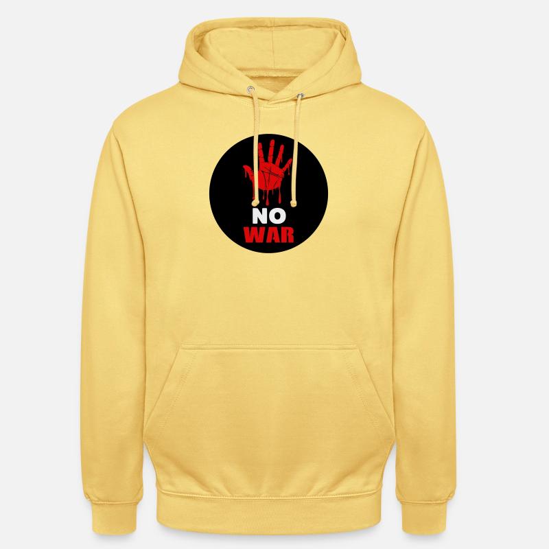 No War - Sweat-shirt à capuche unisexe - jaune citron