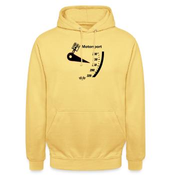 Motorsport Tacho - Unisex Hoodie - Zitronengelb - Vorne - Alina (178cm) & Michal (187cm)