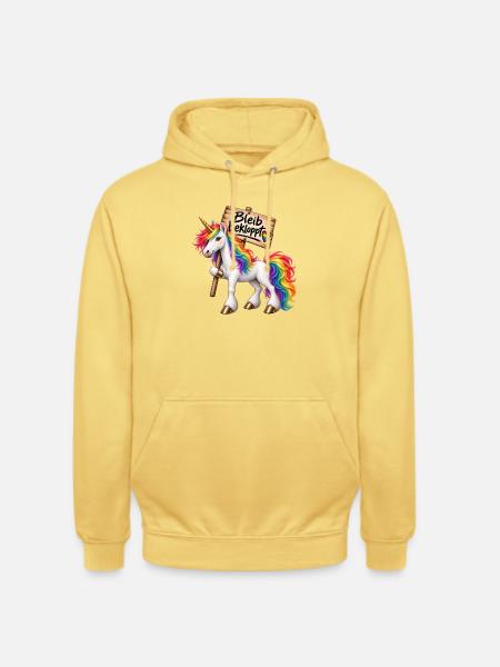 Bleib bekloppt - Unisex Hoodie - Zitronengelb