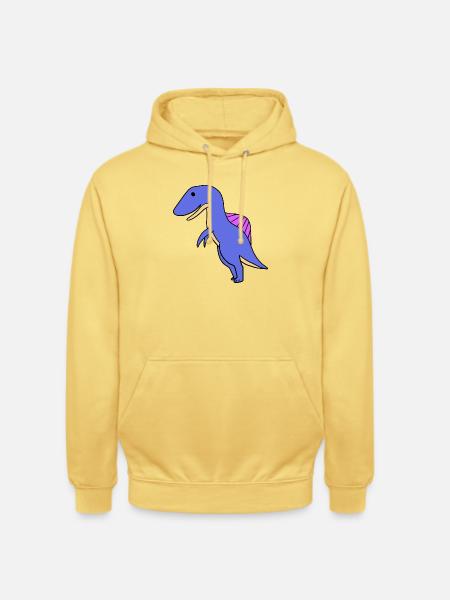 Dino Dinosaurier - Unisex Hoodie - Zitronengelb