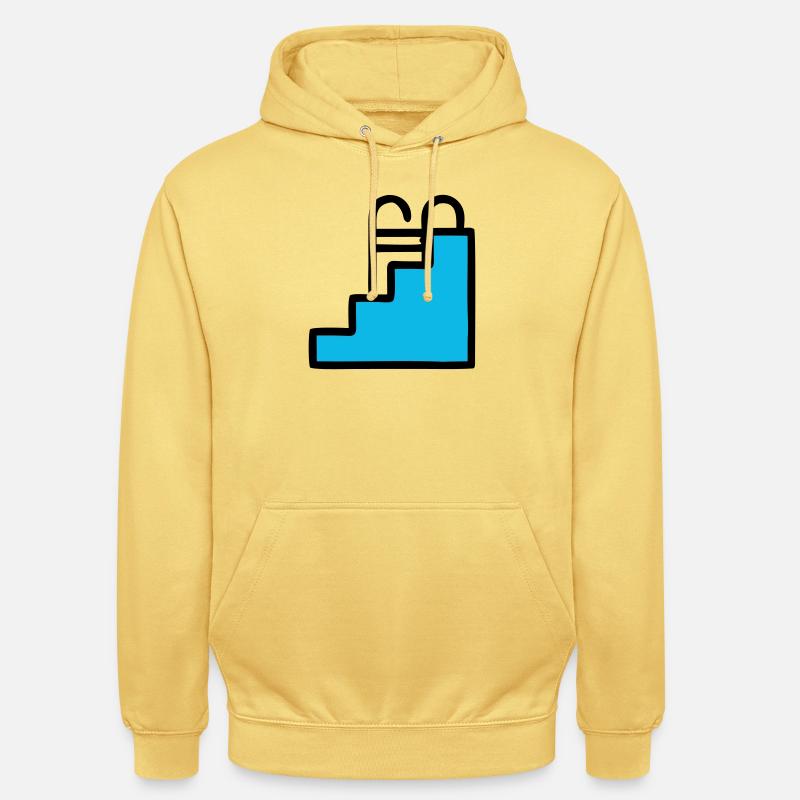  Pool Leiter Schwimmbad Icon - Unisex Hoodie - Zitronengelb