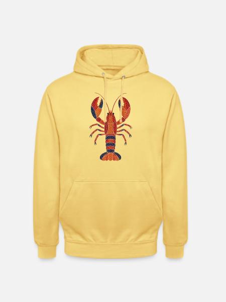 Hummer Punktkunst - Unisex Hoodie - Zitronengelb
