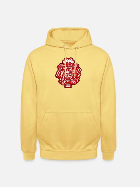 Birthday Party Team Saying - Unisex Hoodie - lemon yellow