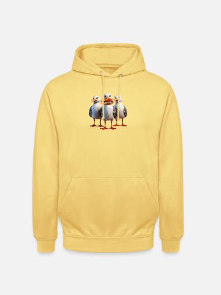 Möven Fischbrötchen Diebe - Unisex Hoodie - Zitronengelb