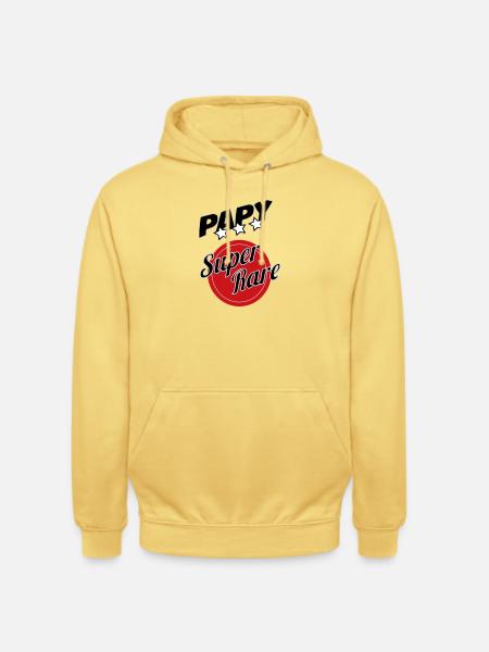 Papy super rare - Sweat-shirt à capuche unisexe - jaune citron