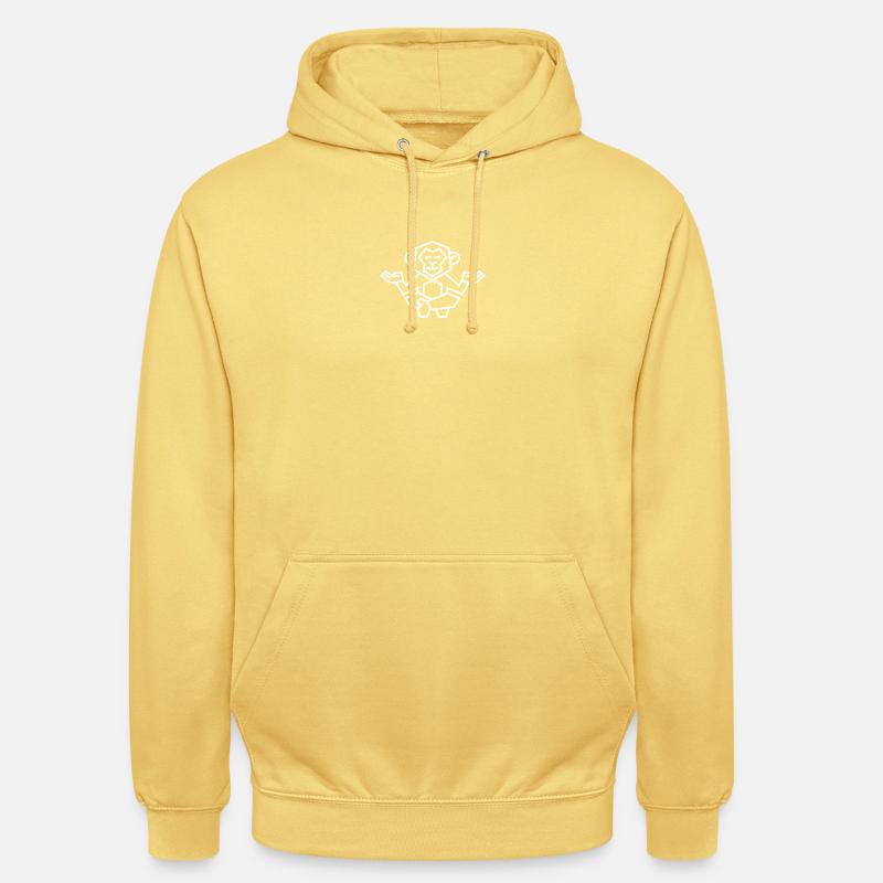 monkey mind - Sweat-shirt à capuche unisexe - jaune citron