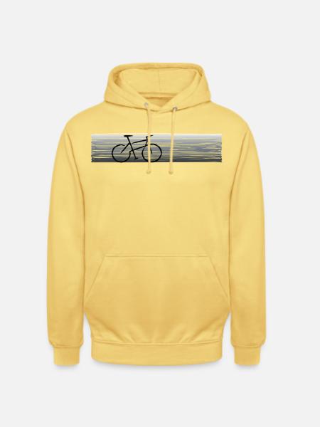 Schlichte Fahrrad-Silhouette - Unisex Hoodie - Zitronengelb