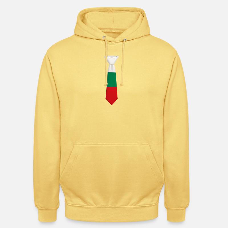 Cravate Bulgarie – Conception du drapeau - Sweat-shirt à capuche unisexe - jaune citron