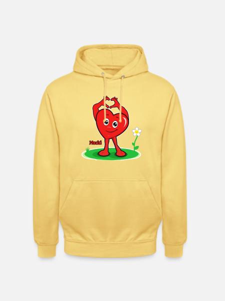 Mucki Love-Vibes - Unisex Hoodie - Zitronengelb