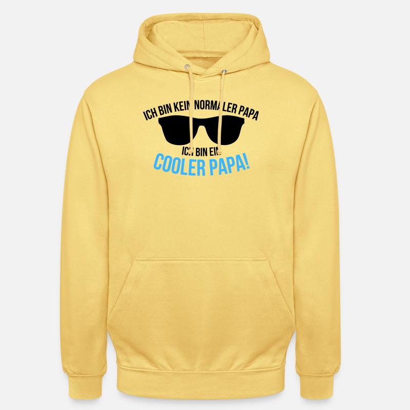 Ich bin ein cooler Papa Spruch - Unisex Hoodie - Zitronengelb