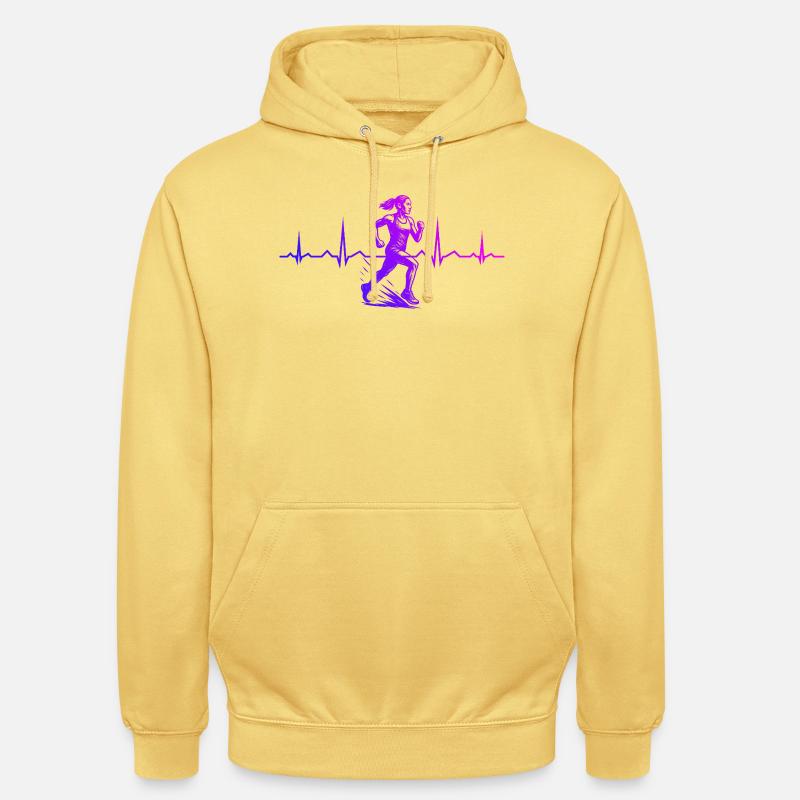 Graphismes de course pour les courses - Sweat-shirt à capuche unisexe - jaune citron