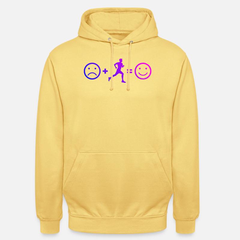 Geschenkidee für einen Running mit Running - Unisex Hoodie - Zitronengelb