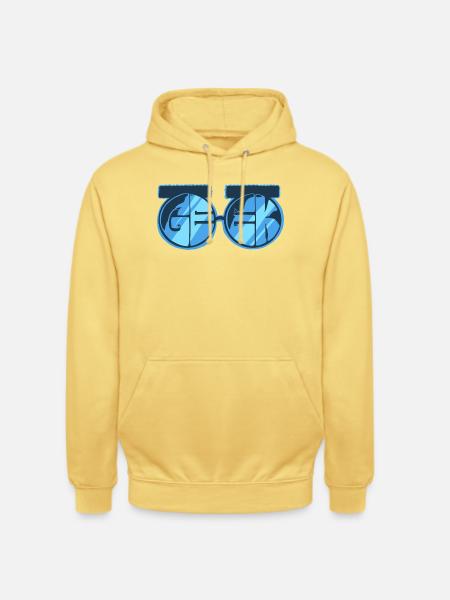 Geek, Cartoon Word - Unisex Hoodie - Zitronengelb