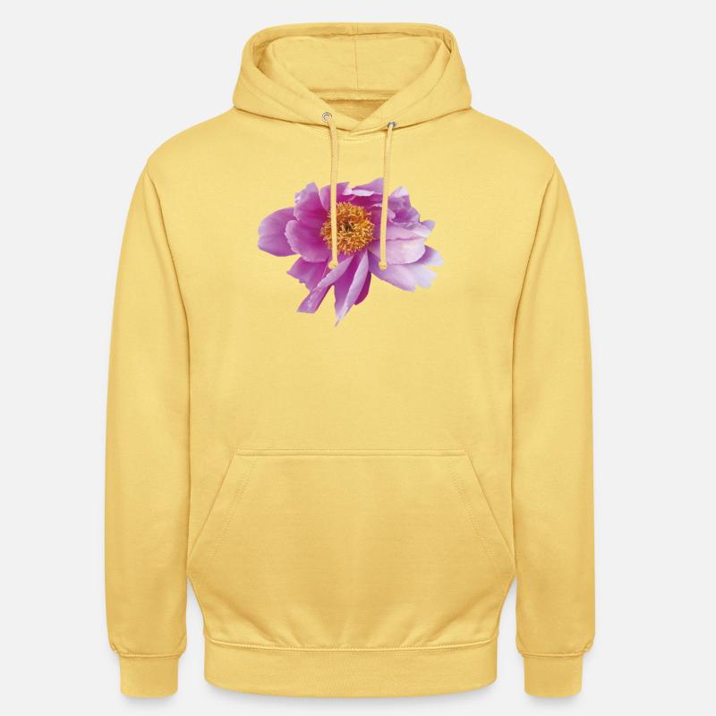 Peony_Dancing_in_Wind - Sweat-shirt à capuche unisexe - jaune citron