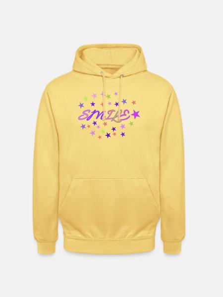 Lächeln Neonsterne - Unisex Hoodie - Zitronengelb