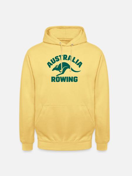 Australia Rowing - Australien Rudern - Känguru - Unisex Hoodie - Zitronengelb