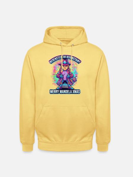 Mandela Xmas Neon Detective - Unisex Hoodie - Zitronengelb