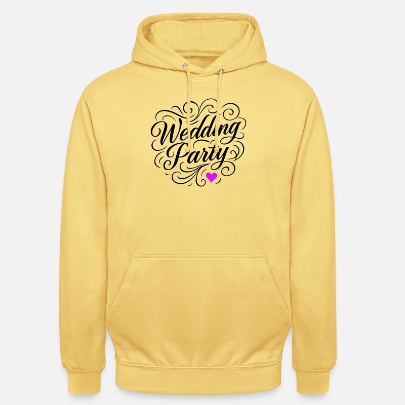 Fête de mariage Fête de mariage - Sweat-shirt à capuche unisexe - jaune citron