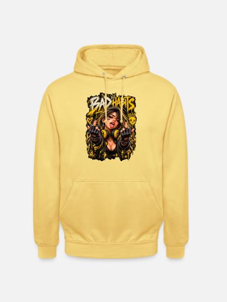 Punk Graffiti Königin - Unisex Hoodie - Zitronengelb