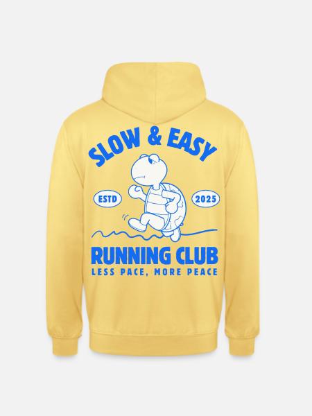 Slow & Easy Running Club - Unisex Hoodie - Zitronengelb