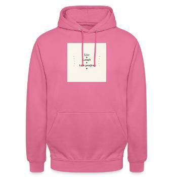 Live Laugh Lack Gesoffen - Unisex Hoodie - Pink - Vorne - Alina (178cm) & Michal (187cm)