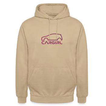 Voiture Fille - Sweat-shirt à capuche unisexe - beige - Devant - Alina (178cm) & Michal (187cm)