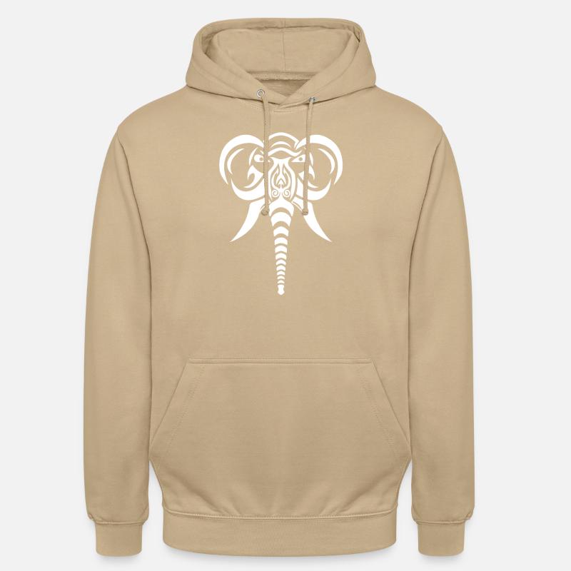 Elephant white - Unisex Hoodie - beige