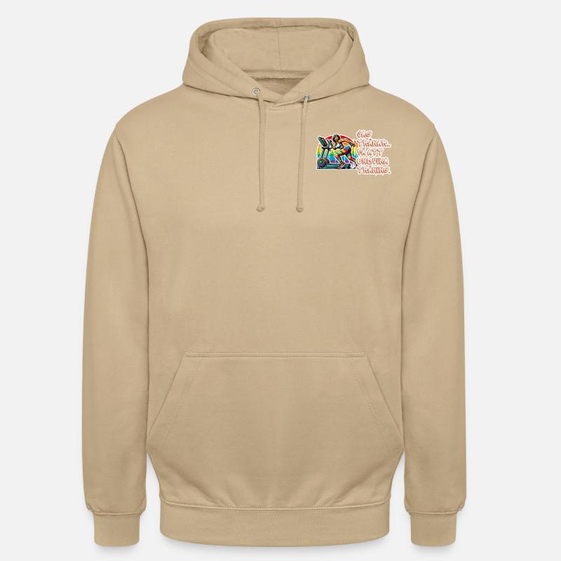 Je m’entraîne à éviter l’exercice - Sweat-shirt à capuche unisexe - beige