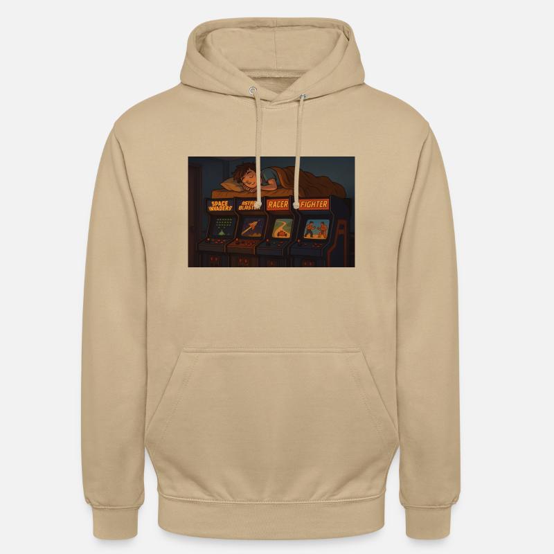Fun Design Retro Gaming Arcade Machine - Unisex Hoodie - beige
