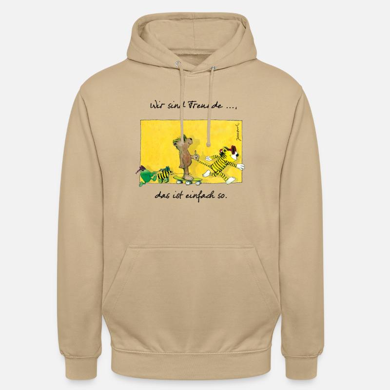 Janoschs 'Wir sind Freunde, das ist einfach so.' - Unisex Hoodie - Beige
