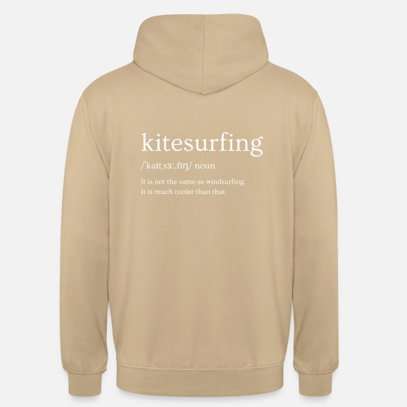 Fun Kitesurf Définition Design - Sweat-shirt à capuche unisexe - beige