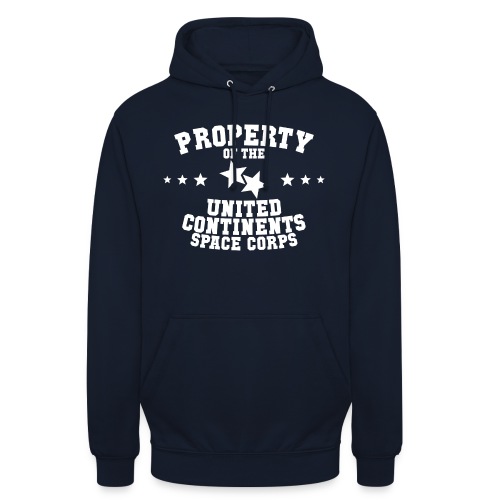 Property Of United Continents Space Corps - White - Unisex Hoodie