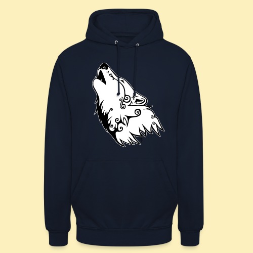 Le Loup de Neved (version contour blanc) - Sweat-shirt à capuche unisexe
