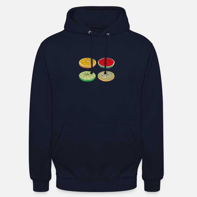 Früchte Scheiben Sommer Lecker Spaß Geschenk - Unisex Hoodie - Navy
