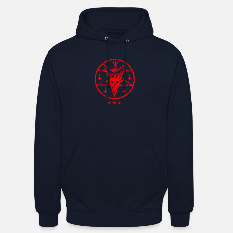 Croix de Baphomet - Sweat-shirt à capuche unisexe - marine