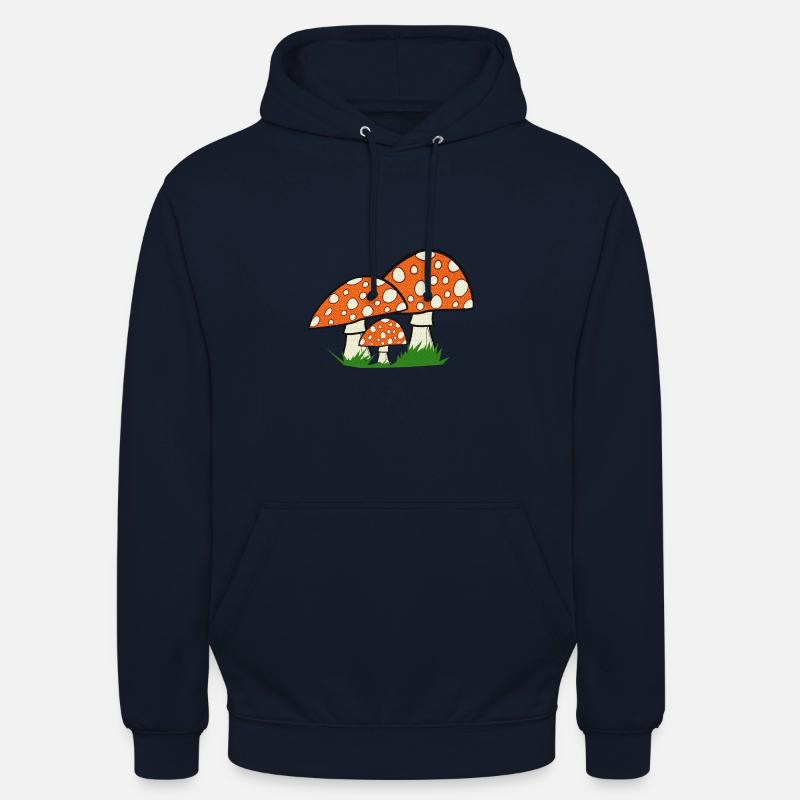 nature graphics, toadstools, great forest motifs - Unisex Hoodie - navy