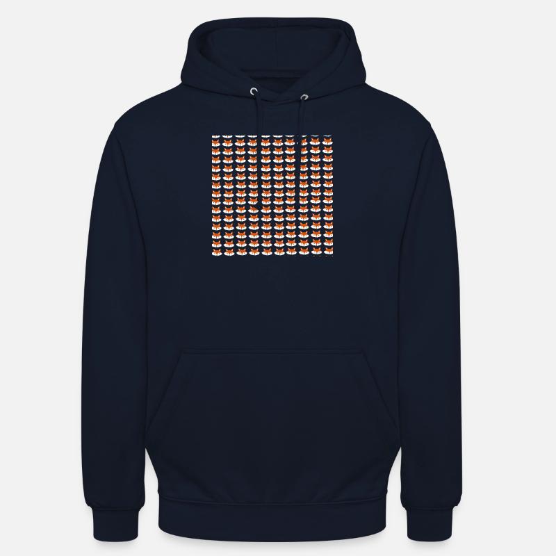 Fox head pattern, children's pattern - Unisex Hoodie - navy