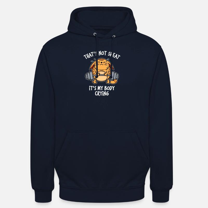 Fitness Training Workout Statement Langhantel - Unisex Hoodie - Navy