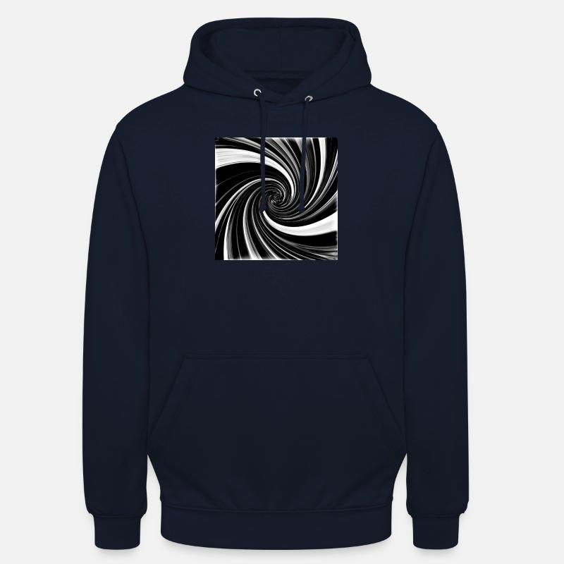 Vortex noir et blanc - Sweat-shirt à capuche unisexe - marine