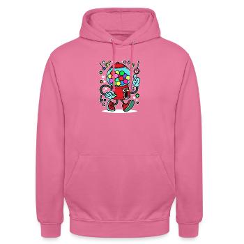 Sweet tooth Sweets Statement Dessert - Sweat-shirt à capuche unisexe - rose - Devant - Alina (178cm) & Michal (187cm)