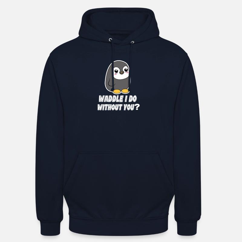 Pinguin Tier Vogel Statement Seevogel Zoo - Unisex Hoodie - Navy