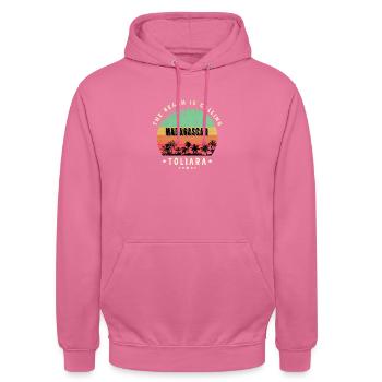Toliara Madagaskar Strand Design - Unisex Hoodie - Pink - Vorne - Alina (178cm) & Michal (187cm)