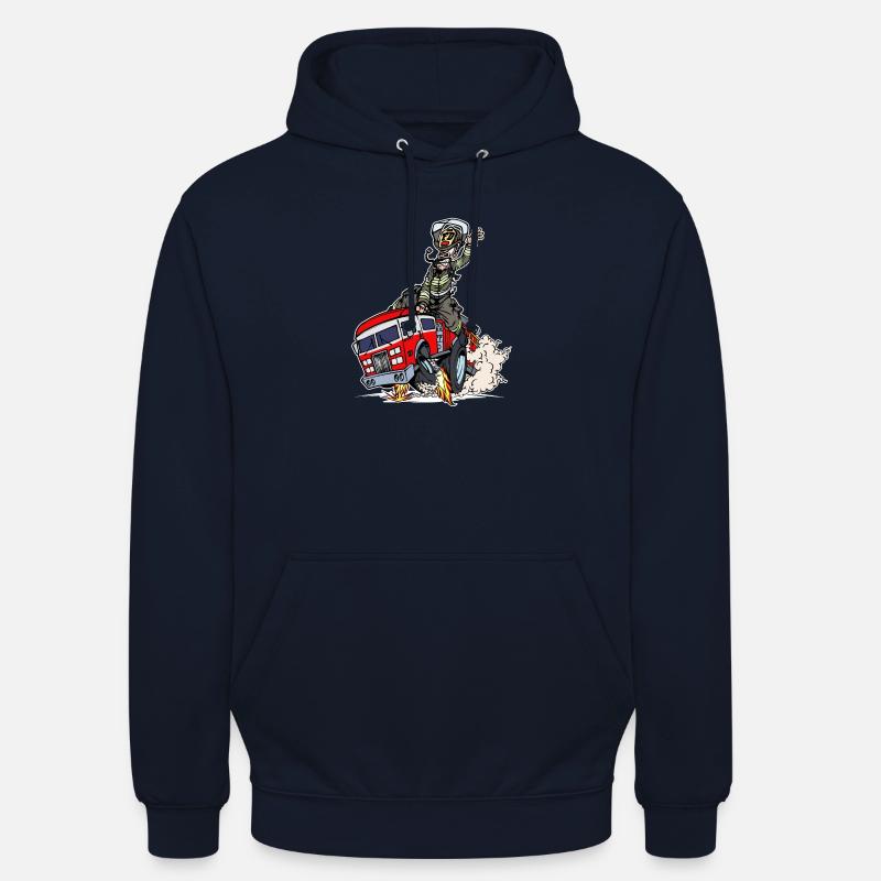 Fire Fire Engine Firefighter Rescuer - Unisex Hoodie - navy