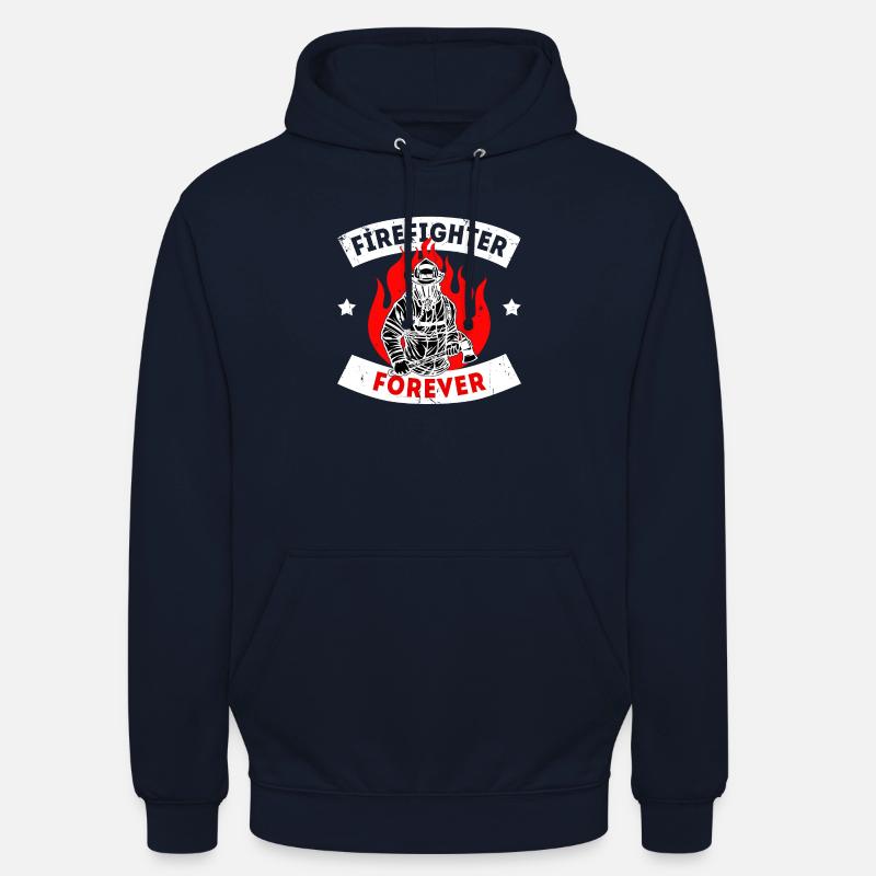 Professional Fire Brigade Firefighter Statement - Unisex Hoodie - navy