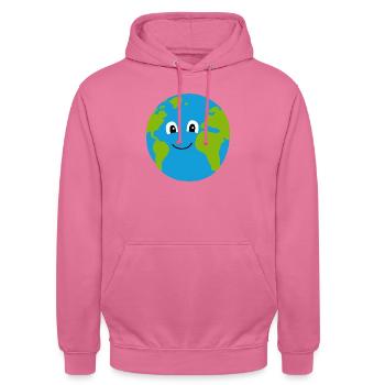 earth smiles - Unisex Hoodie - pink - Front - Alina (178cm) & Michal (187cm)