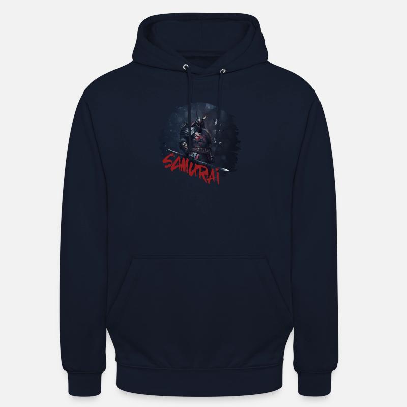 Samurai Krieger mit Katana - Unisex Hoodie - Navy